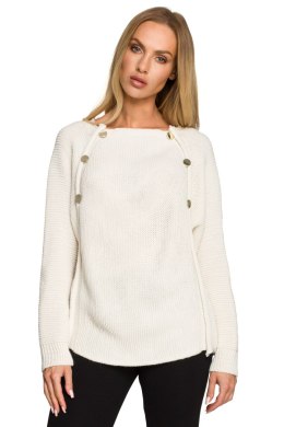 Sweter Damski Model MOE712 Kość słoniowa - Moe - S/M