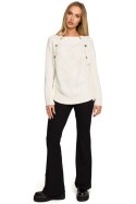 Sweter Damski Model MOE712 Kość słoniowa - Moe - S/M Sweter Damski Model MOE712 Kość słoniowa - Moe - S/M
