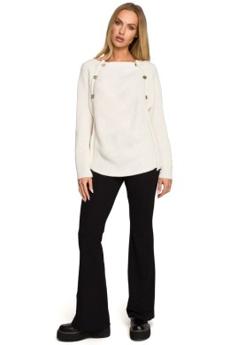 Sweter Damski Model MOE712 Kość słoniowa - Moe - S/M