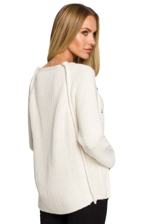 Sweter Damski Model MOE712 Kość słoniowa - Moe - S/M Sweter Damski Model MOE712 Kość słoniowa - Moe - S/M