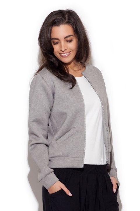 Kurtka Damska Model K244 Grey - Katrus - M Kurtka Damska Model K244 Grey - Katrus - M