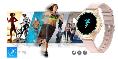 Damski SMARTWATCH G.Rossi SW014G-3 Różowe złoto, Silikonowy pasek Damski SMARTWATCH G.Rossi SW014G-3 Różowe złoto, Silikonowy pasek