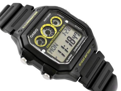 Zegarek Męski CASIO 10 bar do Pływania AE-1300WH-1AVDF Zegarek Męski CASIO 10 bar do Pływania AE-1300WH-1AVDF