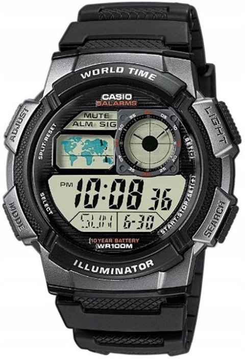 Zegarek Męski CASIO AE-1000W-1BVEF + BOX Zegarek Męski CASIO AE-1000W-1BVEF + BOX