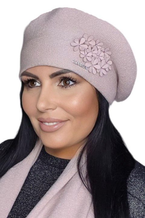 Beret Model Feba Powder Pink - Kamea - uniwersalny