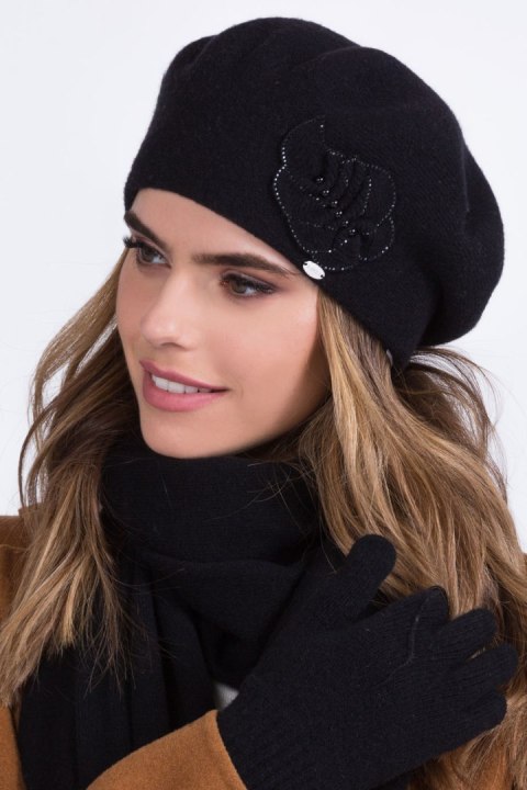 Beret Model Justa Black - Kamea - uniwersalny
