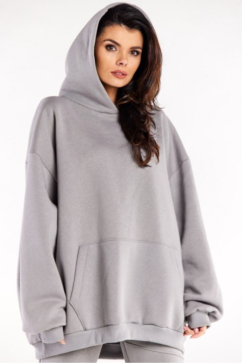 Bluza Damska Model M323 Grey - Infinite You - uniwersalny Bluza Damska Model M323 Grey - Infinite You - uniwersalny