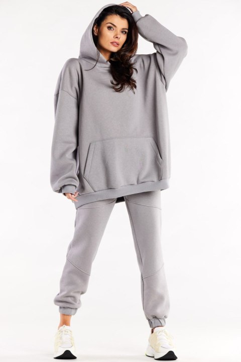 Bluza Damska Model M323 Grey - Infinite You - uniwersalny Bluza Damska Model M323 Grey - Infinite You - uniwersalny