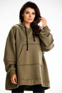 Bluza Damska Model M332 Khaki - Infinite You - uniwersalny Bluza Damska Model M332 Khaki - Infinite You - uniwersalny