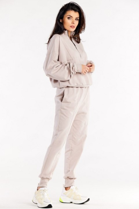 Spodnie Dresowe Model M317 Beige - Infinite You - XL Spodnie Dresowe Model M317 Beige - Infinite You - XL