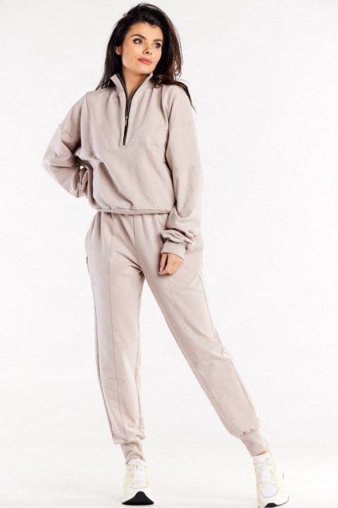 Spodnie Dresowe Model M317 Beige - Infinite You - M Spodnie Dresowe Model M317 Beige - Infinite You - M