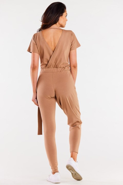Spodnie Kombinezon Model M298 Beige - Infinite You - S/M Spodnie Kombinezon Model M298 Beige - Infinite You - S/M