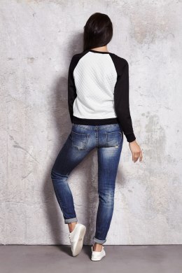 Bluza Damska Model M017 Ecru/Black - Infinite You - 40