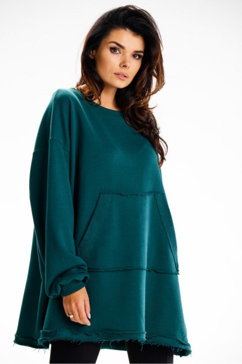 Bluza Damska Model M335 Bottle Green - Infinite You - uniwersalny Bluza Damska Model M335 Bottle Green - Infinite You - uniwersalny