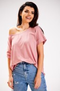 Bluzka Model M254 Pink - Infinite You - uniwersalny Bluzka Model M254 Pink - Infinite You - uniwersalny