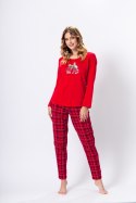 Piżama Damska Model Alina 1388 Red - M-Max - XL Piżama Damska Model Alina 1388 Red - M-Max - XL