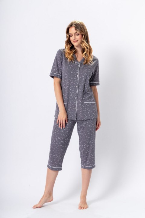 Piżama Damska Model Halima 1374 Plus Size Grey Perła - M-Max - XXXL