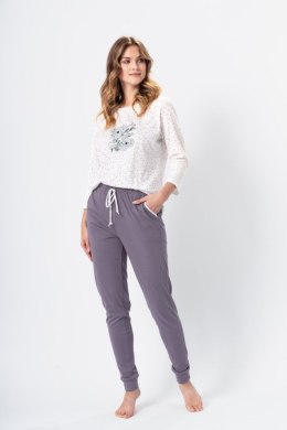 Piżama Damska Model Halka 1369 White/Grey - M-Max - XL
