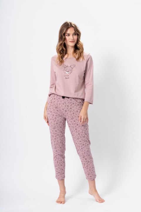 Piżama Damska Model Roberta 1357 Powder Pink - M-Max - XXL