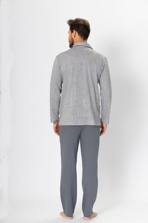 Piżama Męska Model Ambroży 196 Grey Melange - M-Max - L Piżama Męska Model Ambroży 196 Grey Melange - M-Max - L