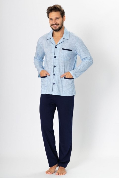 Piżama Męska Model Ambroży 196 Light Jeans - M-Max - L Piżama Męska Model Ambroży 196 Light Jeans - M-Max - L