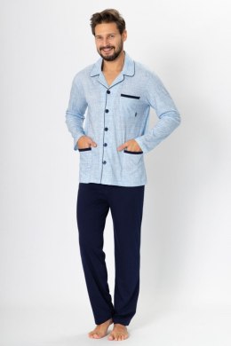 Piżama Męska Model Ambroży 196 Light Jeans - M-Max - M