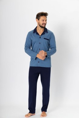 Piżama Męska Model Norbert 670 Jeans/Navy - M-Max - XXL