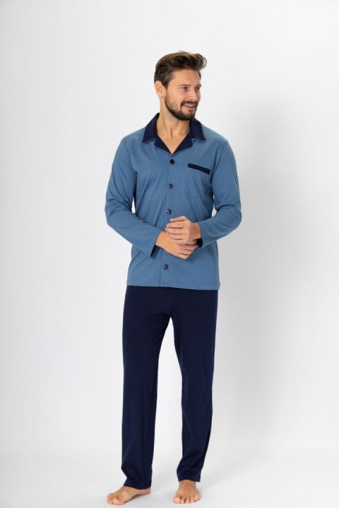 Piżama Męska Model Norbert 670 Jeans/Navy - M-Max - XXL