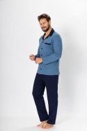 Piżama Męska Model Norbert 670 Jeans/Navy - M-Max - XXL