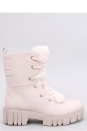 Botki sznurowane z futerkiem MELVIN BEIGE - Inello - 41 Botki sznurowane z futerkiem MELVIN BEIGE - Inello - 41