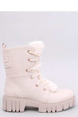 Botki sznurowane z futerkiem MELVIN BEIGE - Inello - 41