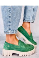 Mokasyny na platformie CHANDRA GREEN - Inello - 38