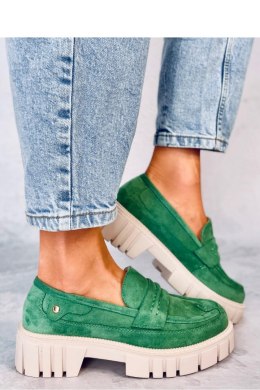 Mokasyny na platformie CHANDRA GREEN - Inello - 39