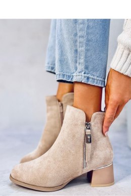 Botki na niskim obcasie LEINES BEIGE - Inello - 40