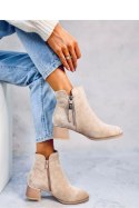 Botki na niskim obcasie LEINES BEIGE - Inello - 40 Botki na niskim obcasie LEINES BEIGE - Inello - 40