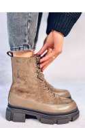 Botki sznurowane KINNEY KHAKI - Inello - 37 Botki sznurowane KINNEY KHAKI - Inello - 37
