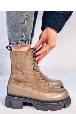Botki sznurowane KINNEY KHAKI - Inello - 37