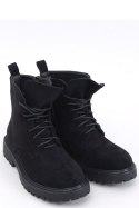 Botki sznurowane zamszowe GATEN BLACK - Inello - 38 Botki sznurowane zamszowe GATEN BLACK - Inello - 38
