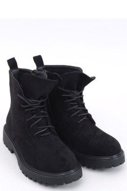 Botki sznurowane zamszowe GATEN BLACK - Inello - 38