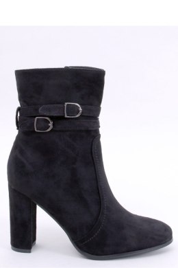 Botki zamszowe na obcasie DIANES BLACK - Inello - 41