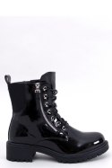 Botki sznurowane lakierowane DENDY BLACK - Inello - 37 Botki sznurowane lakierowane DENDY BLACK - Inello - 37