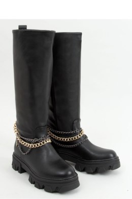 Oficerki z łańcuszkami PERSIA BLACK - Inello - 39