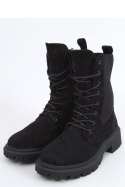Botki militarne ze skarpetkową cholewką NEVADA BLACK - Inello - 40 Botki militarne ze skarpetkową cholewką NEVADA BLACK - Inello - 40