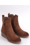 Botki na koturnie MEYER KHAKI - Inello - 39