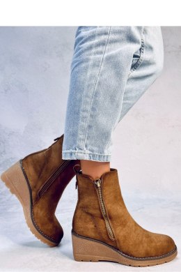 Botki na koturnie MEYER KHAKI - Inello - 39