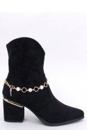 Botki na obcasie z łańcuszkiem BRALIN BLACK - Inello - 37 Botki na obcasie z łańcuszkiem BRALIN BLACK - Inello - 37