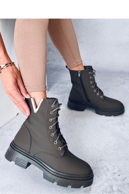 Botki militarne sznurowane CLEND KHAKI - Inello - 40