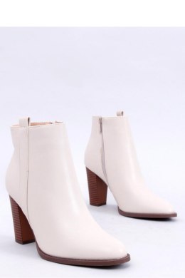 Botki na słupku klasyczne ALONA BEIGE - Inello - 40