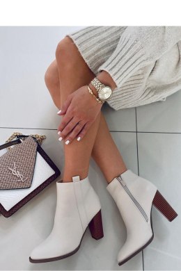 Botki na słupku klasyczne ALONA BEIGE - Inello - 40