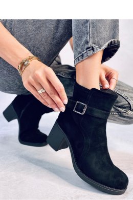 Botki na szerokim obcasie RENNIA BLACK - Inello - 37